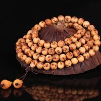 ✠ Full of tumor scar bird eye Taihang mountain cliff cypress tumor scar bracelet 8MMx108 bracelet Buddha bead bracelet