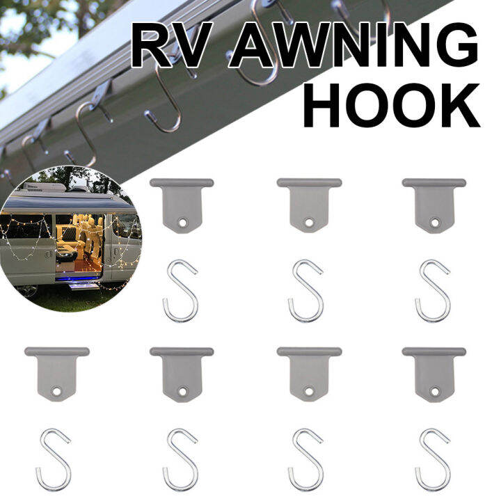 New 7pcs Universal Camper RV Awning Hook Hanging Ropes Clothes Light