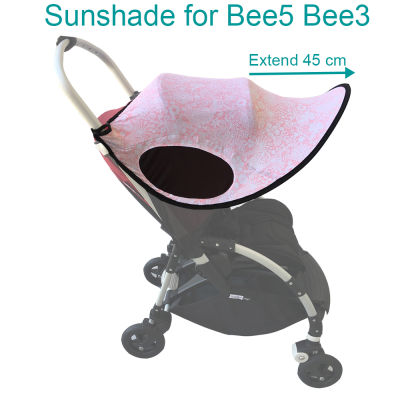 Tailor-Made รถเข็นเด็กทารกอุปกรณ์เสริม Sunshade Sun Visor Canopy UV Cover ขยาย Sun Shade สำหรับ Bugaboo Bee5 Bee3