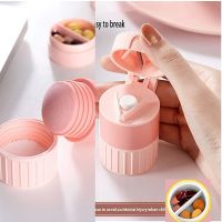 【YF】 4 In 1 Portable Layer Powder Tablet Grinder Pill Cutter Medicine Splitter Box Storage Crusher