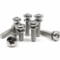 M1.6 M2 M2.5 M3 M4 M5 M6 304 Stainless Steel Cross Round Phillips Pan Head SEM Screw Bolt with Spring Washer Gasket Combination