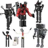 Skibidi บล็อกตัวต่อห้องน้ำ Minifigure Speakerman Bosses กล้อง Man Monitor Man Man ของเล่นสำหรับ KidsJH