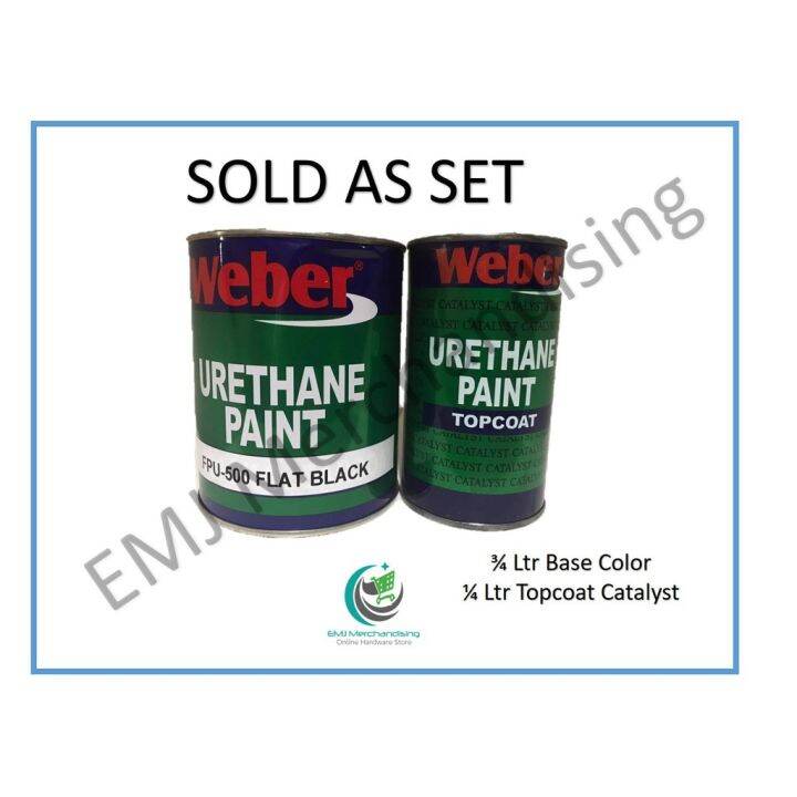 er 2K Urethane Paint FPU500 Flat Black in 3/4 Liter Base Color and