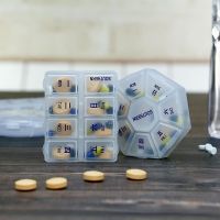 Pill Box Transparent Sealed 8 Grid Pill Container Storage Bag Health Medicine Travel Divider 7 Days Storage Bag Travel Pill Box Medicine  First Aid St