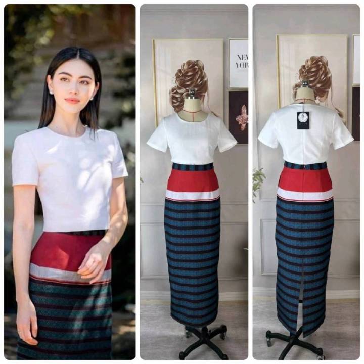 2xl-3xlส่งฟรี-ชุดใหม่ดาวิกา-งานป้าย-love-lady-ชุดไทยประยุกต์-ชุดผ้าไทยไปงาน-ชุดไปงานบวช-ผญ-ชุดไทยผู้หญิง-ชุดเจ้าสาว-ชุดผ้าถุงไปงาน-ชุดผ้าไหม-ชุด