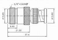 ADP-BNCM2NF : หัวแปลง BNC male to N female adapter