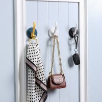 【YF】 Disc Coat Hook Self-adhesive Multi-Purpose Organizer Holder Simple Style Use for Clothes Hats Behind the Door Bathroom