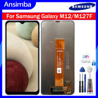 Ansimba Original 6.5นิ้ว M12จอ LCD สำหรับ Samsung Galaxy SM-M127F M127F แอลซีดีหน้าจอสัมผัสเครื่องอ่านพิกัดชิ้นส่วนประกอบสำหรับ Samsung Galaxy M12หน้าจอ LCD M127