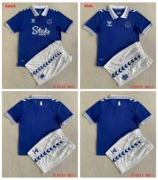 Everton Home เสื้อเชิ้ตและกางเกงขาสั้น23-24ชุดเจอร์ซี่ฟุตบอลคุณภาพไทยสำหรับผู้ใหญ่และเด็ก