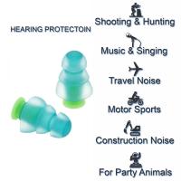 New 1 Pair Reusable Noise Cancelling Earplugs Hearing Protection Waterproof Ear plugs For Concerts Musician Motorcycles Ear Protection