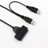 สายเคเบิลอะแดปเตอร์ Sata เป็น Usb 2.0ถึง7 15 22pin สายไฟภายนอกสำหรับตัวแปลงไดรฟ์ฮาร์ดดิสก์ Hdd Ssd ขนาด2.5นิ้ว