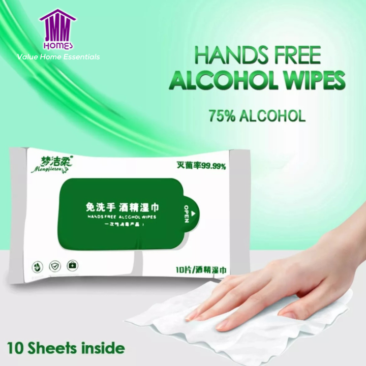 JMM HOMES Alcohol Wipes 75 Alcohol Sanitifizing Wipes 99.9