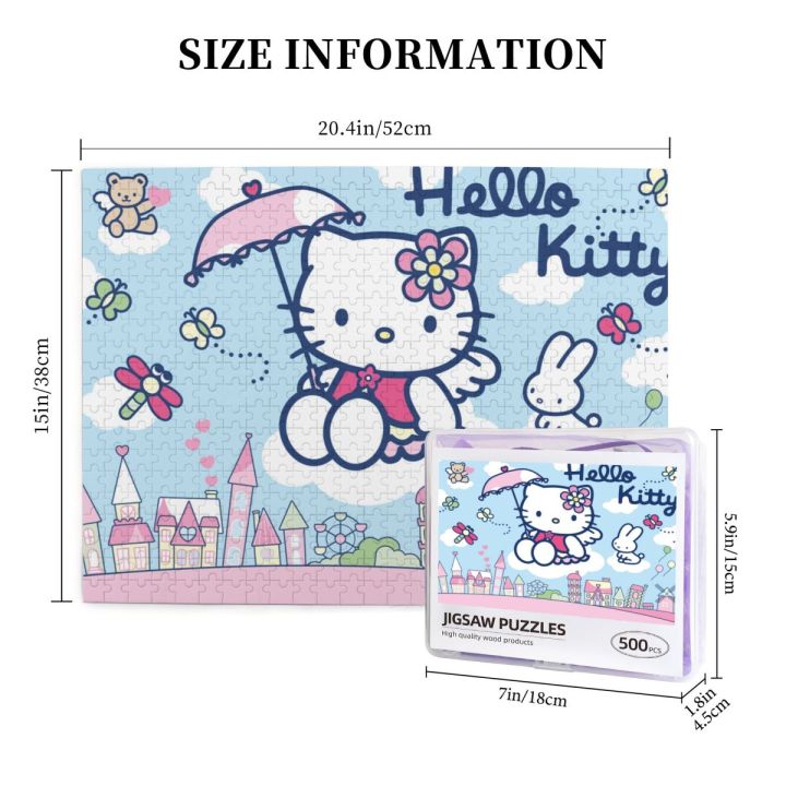 hello-kitty-wooden-jigsaw-puzzle-500-pieces-educational-toy-painting-art-decor-decompression-toys-500pcs