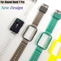 ✥☽ Pasek silikonowy dla Xiaomi Mi Band 7 Pro przezroczysta zapasowa opaska miękka TPU bransoletka dla miband 7pro fluorescencja Correa