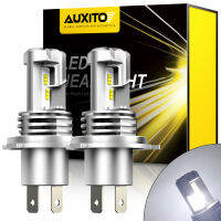 AUXITO M3 2ชิ้น H4หลอดไฟไฟหน้ารถมอเตอร์ไซค์แบบ Led 9003 12000Lm ต่อชุดซีนอน6500K สีขาวสำหรับโมดูลสูงและต่ำบีม Hi/Lo แพ็ค2ชิ้น