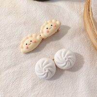 Korean Style Cute Cartoon Bun Dumplings Shape Hair Clip/ Interesting Plastic Food Duckbill Barrettes/ Women Daily Casual Hairpin