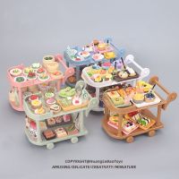 Hot Sale Food and play diner trolley miniature kitchen set house mini food ornaments items model toys