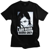 Vintage God Bless Sasha Grey T Shirt Men Pre-shrunk Cotton Tshirt Awesome Tees Short Sleeves Streetwear T-shirt Slim Fit Apparel XS-6XL