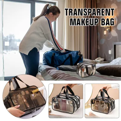 Transparent Travel Pouch Travel Toiletry Case Zipper Travel Bag Transparent Toiletry Bag Large Capacity Wash Bag