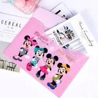 ✧✻✸ Disney A4 Double Snap Button File Bag Office Student Books Test Paper Storage Bag Cartoon Cute File Bag Stationery Gifts