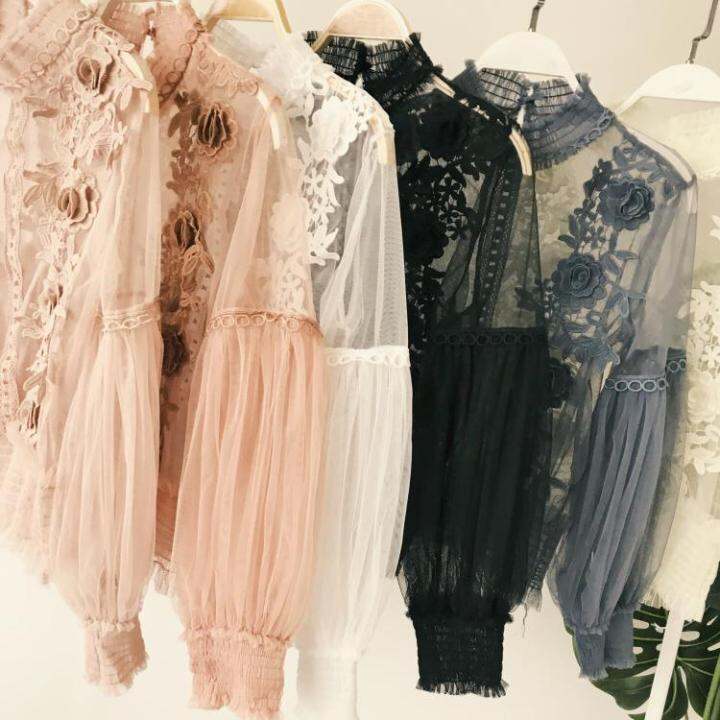 spring-women-tops-fashion-sexy-sheer-lace-blouse-lantern-sleeve-3d-floral-blouses-shirts-elegant-top-blusas-femininas