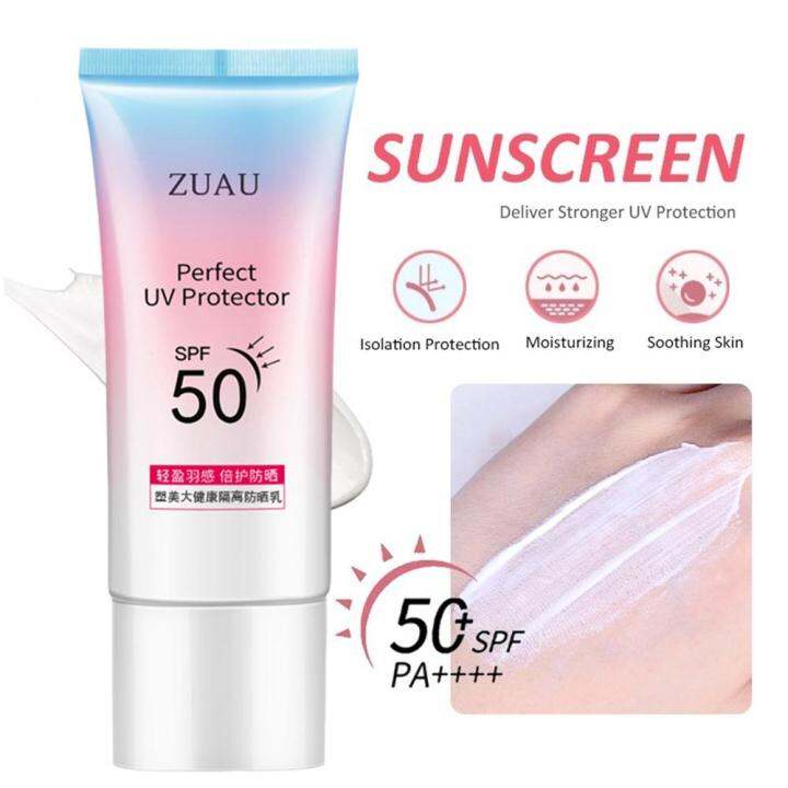 ZUAU SPF50++ Sunscreen Cream For Face Pomegranate UV Isolation ...