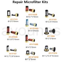 จัดส่งฟรี Microfilter สำหรับฉีดน้ำมันเชื้อเพลิงขายส่งที่มีคุณภาพสูงหัวฉีดน้ำมันเชื้อเพลิงกรองที่มีประเภทที่แตกต่างกันสำหรับชิ้นส่วนรถยนต์