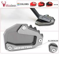 สำหรับ Ducati Monster 937 2021 2022 CNC ด้านขาตั้งยืน Vergroter Plaat Extension Pad โลโก้ MONSTER 1200 1200S 821 2014-2019