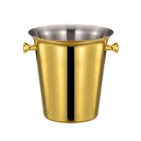 INOX Stainless steel European champagne bucket Golden Large Wine Barrel Ice Bucket