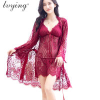 Women Pajama Sets Bathrobe Night Dress Nightgown Suits y Lace Lingerie Female Pyjamas Nightie Sleepwear Nightwear Nightdress