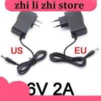 6V 2A 2000ma AC DC Power supply Adapter plug Converter Charger plug For LED Strip Light CCTV Switch 5.5x2.5mm US/EU 100V-240V