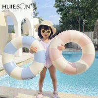 【Huieson】ห่วงว่ายน้ำทำจากคริสตัลสีทึบเรืองแสงสำหรับเด็ก,ห่วงยางว่ายน้ำถุงลมนิรภัยคู่หนาแหวนว่ายน้ำพองวงแหวนว่ายน้ำ