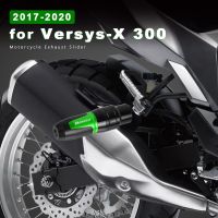 ตัวเลื่อนไอเสียอะลูมิเนียมมอเตอร์ไซค์แผ่นกันชนอุปกรณ์เสริม X300สำหรับ Kawasaki Versys-X 300 2017 2018ป้องกัน2020 2019