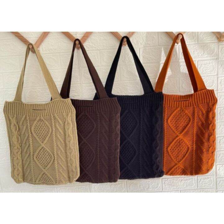 TAS RAJUT estetik/Tote bag rajut/Tas Bahu Rajut/Tas Rajut Cantik