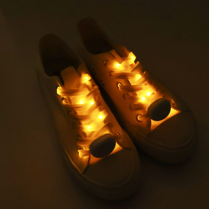 เชือกผูกรองเท้าเชือกผูกรองเท้าสะท้อนแสงไนลอน-abs-อุปกรณ์ตกแต่งบาร์กีฬาเต้นรำอุปกรณ์เสริมรองเท้าเรืองแสง