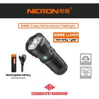 Nicron B400 ไฟฉายยุทธวิธี แบบชาร์จไฟได้ สว่างพิเศษ ไฟฉาย LED อลูมิเนียม กันน้ํา ป้องกันการระเบิด