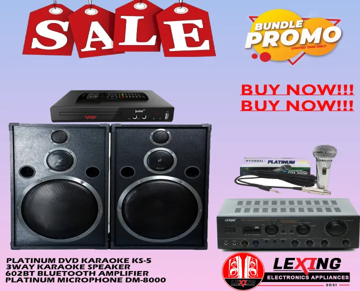 LEXING BUNDLE PROMO DVD KARAOKE/AMPLIFIER/SPEAKER/MICROPHONE Lazada PH