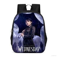 Kira Wednesday addams กระเป๋าเป้สะพายหลัง อเนกประสงค์ ขนาดใหญ่ จุของได้เยอะ พิมพ์ลาย ระบายอากาศ สําหรับผู้หญิง