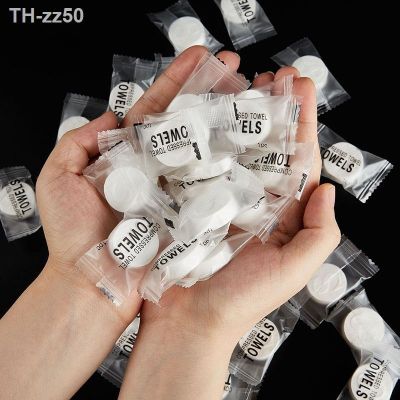 ✻▤ Disposable Towel for Compressed Portable Travel Non-woven Towel Water Wet Wipe Outdoor Moistened Tissues Candy Towel 50pc