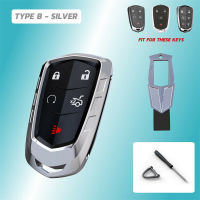 Zinc Alloy Car Remote Smart Key Case Cover Fob Shell For Cadillac ESV Escalade CTS XTS SRX ATS 2015-2018 CT5 XT5 XT6 Car Styling