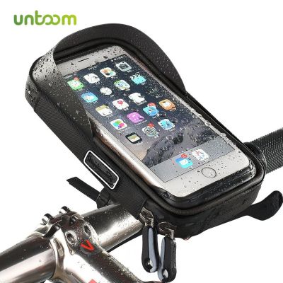 Untoom 6.0 inch Waterproof Bicycle Phone Holder Bike Motorcycle Handlebar Cell Phone Stand Mount for iPhone Samsung Xiaomi Redmi