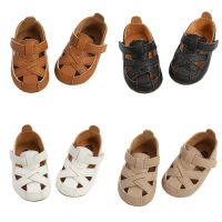 【cw】 2022 Newborn Anti slip Sandals Toddler Hollow out Solid/ Contrast Color Walking Shoes 0 18M ！