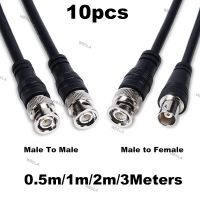 10x BNC Male to Male female Adapter dual head Cable 0.5M 1m 2m 3meter video Connector extension Pigtail Wire For tv CCTV Camera WB6TH