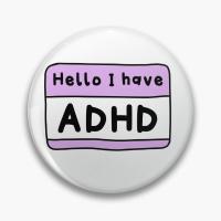 o I Have Adhd  Soft Button Pin Brooch Funny Creative Collar Metal Fashion Cartoon Jewelry Decor Gift Badge Lover Clothes Hat Fashion Brooches Pins