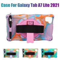 Silicone Case for Samsung Tab A7 Lite 8.7Inch 2021 T220 T225 Tablet Case with Pen and Adjustable Stand