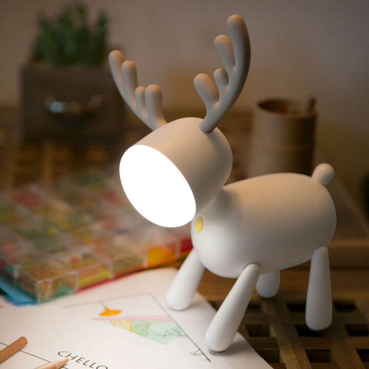 cute-pup-elk-deer-rotary-night-lamp-tail-adjustable-timing-1200mah-rechargable-usb-lamp-kids-bedroom-decor-desktop-decoration