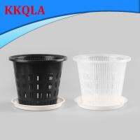 QKKQLA 5pcs Plastic Orchid Flower planter Pots tray Holes Air Function Root Growth Container Slots wall hanging hole grow Pot