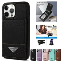 Wallet Sidestick Hardware Anti-theft Brush Magnetic Flip Leather Case For iPhone 15 14 Pro Max 13 Mini 12 11 XS XR 8 7 6 6s Plus Phone Cases