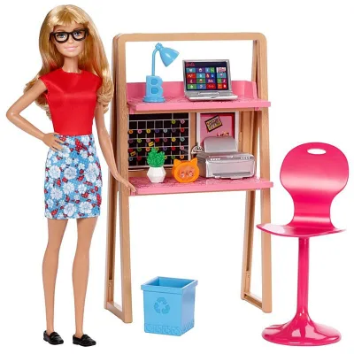 Barbie® Doll &amp; Home Office Set ตุ๊กตาบาร์บี้ พร้อมโต๊ะทำงาน