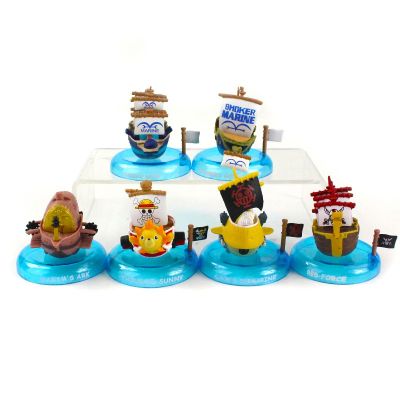 6pcslot Japan Anime ship Thousand Sunny Going Merry Pirate Ship Pirate Boat PVC Action Figure Model Toys